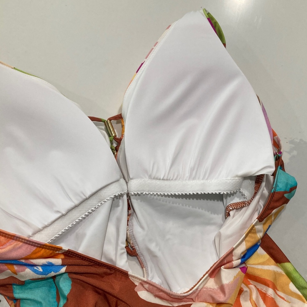 La Blanca Floral One Piece Swimsuit - Brown and Multicolor - Picture 6 of 8